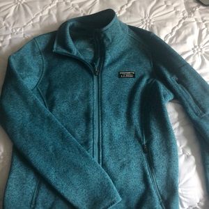 Teal LL Bean Fleece jacket